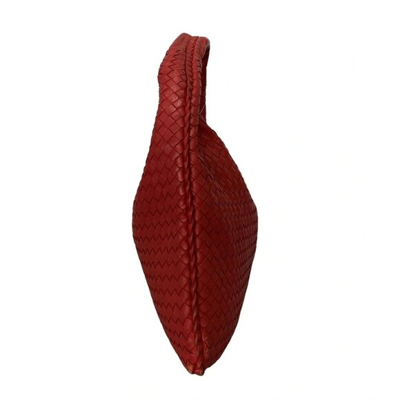 Auth BOTTEGA VENETA Large Veneta bag - Red Leather Handbag - Picture 5 of 14